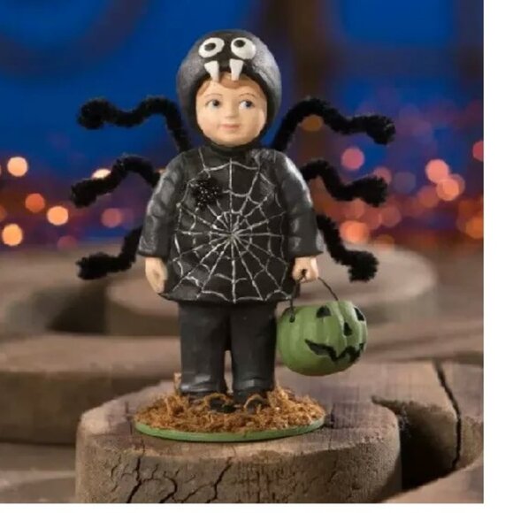 Bethany Lowe Halloween Dressed Up spider "Webster" Halloween figure decor - Picture 1 of 4